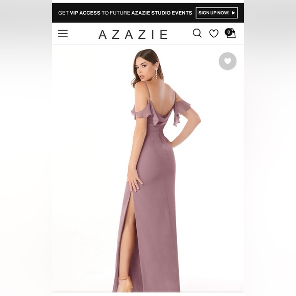 Azazie Emeralda Dusty Rose Bridesmaid Dress - Picture 4 of 11